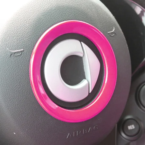 Украшение для руля автомобиля, кольцо-наклейка для центральной панели для Mercedes Smart 453 fortwo forfour, аксессуары для стайлинга автомобиля