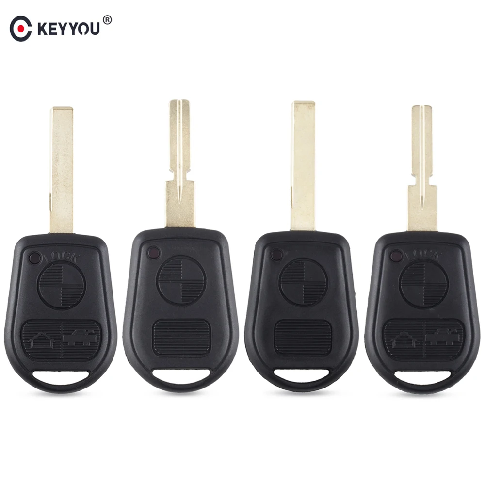 

KEYYOU New Replacement For BMW E31 E32 E34 E36 E38 E39 E46 Z3 Z4 2 3 Buttons Remote Key Case Shell Fob Case Uncut Blade