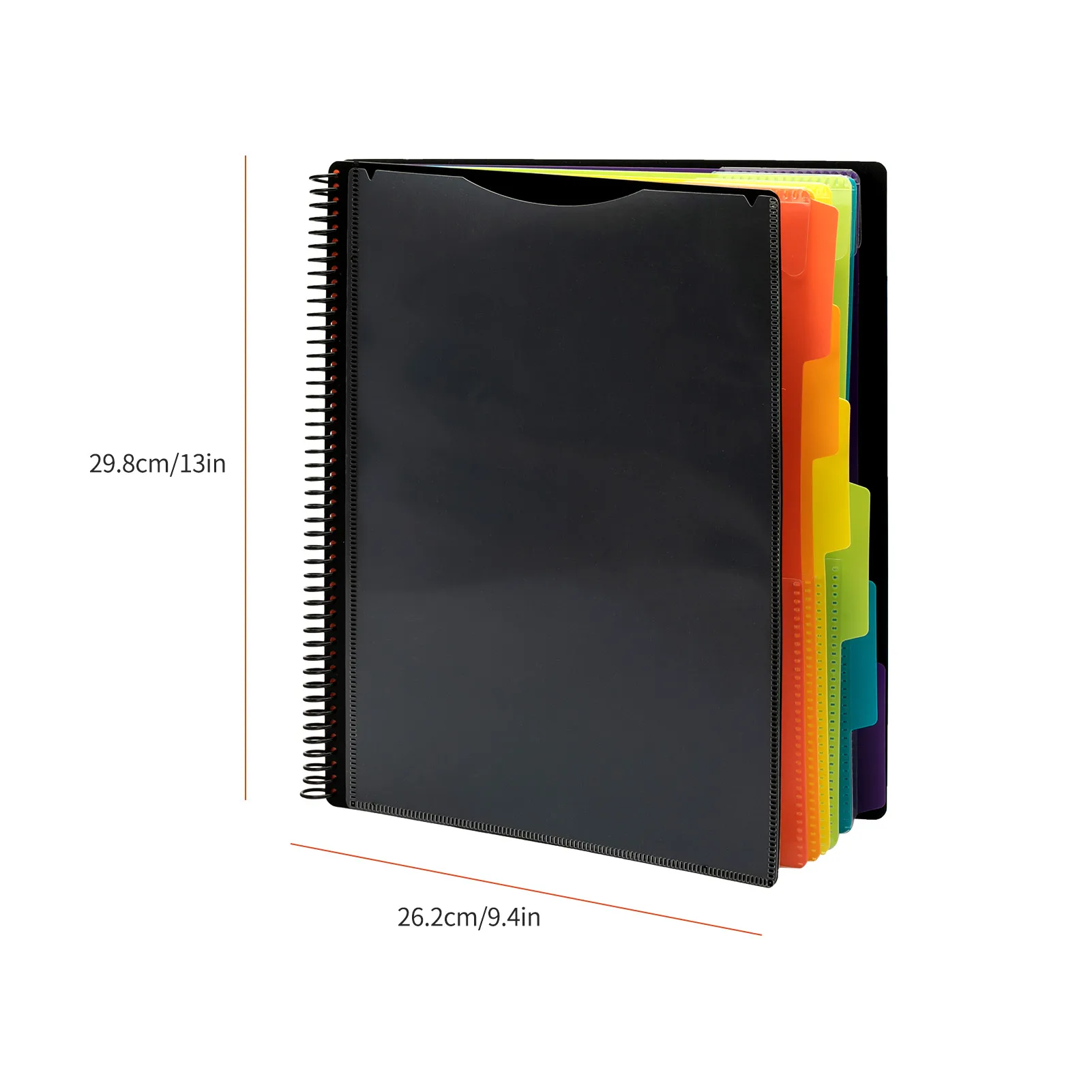 

Expanding File Folder Spiral Project Notebook Folders File Organizer Customizable Cover PVC Bag A4 Size Desktop Document Storage