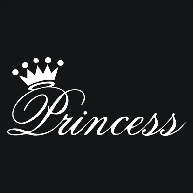 

Personality Car Sticker 3D Beautiful Princess Crown on Funny s Vinyl Styling for Ford Audi BMW KK 25*11cm