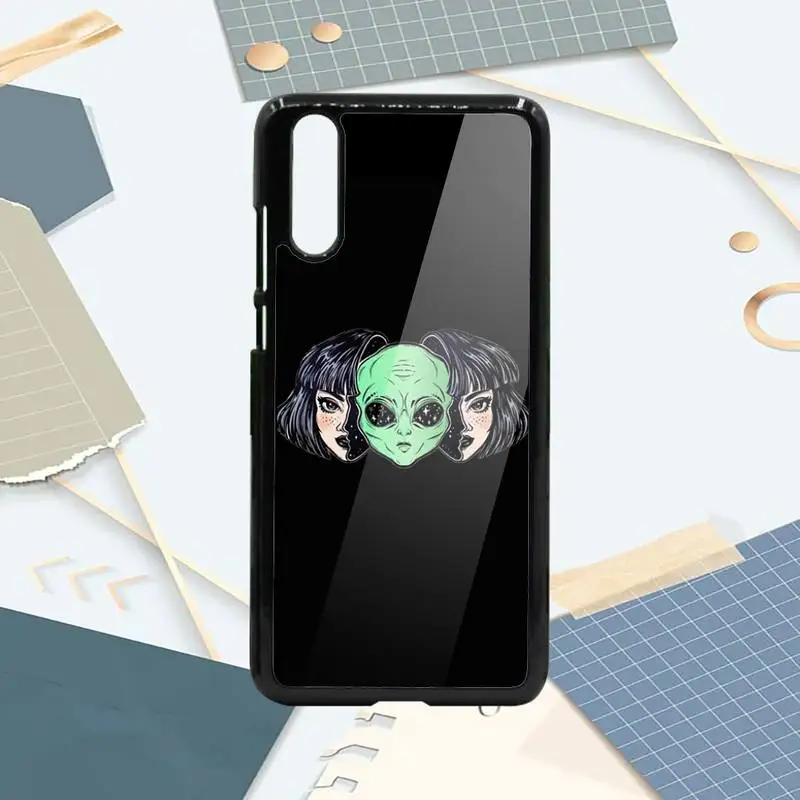 

Cute cartoon Alien space universe Phone Case PC For Samsung galaxy S note 8 9 20 10 e lite2019 plus pro ultra