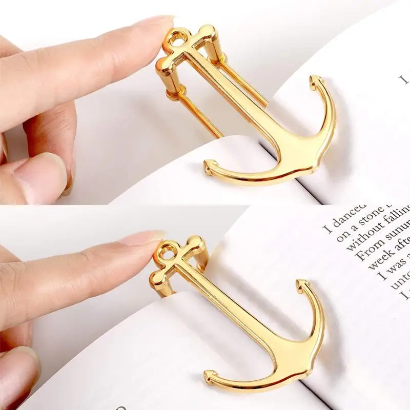 

Anchor Bookmark Creative Metal Page Holder Clip for Students Teachers Graduation Gifts School for School Office