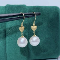 shilovem 18k yellow natural freshwater pearls drop earrings fine jewelry women trendy anniversary christmas gift myme8 8 56612z