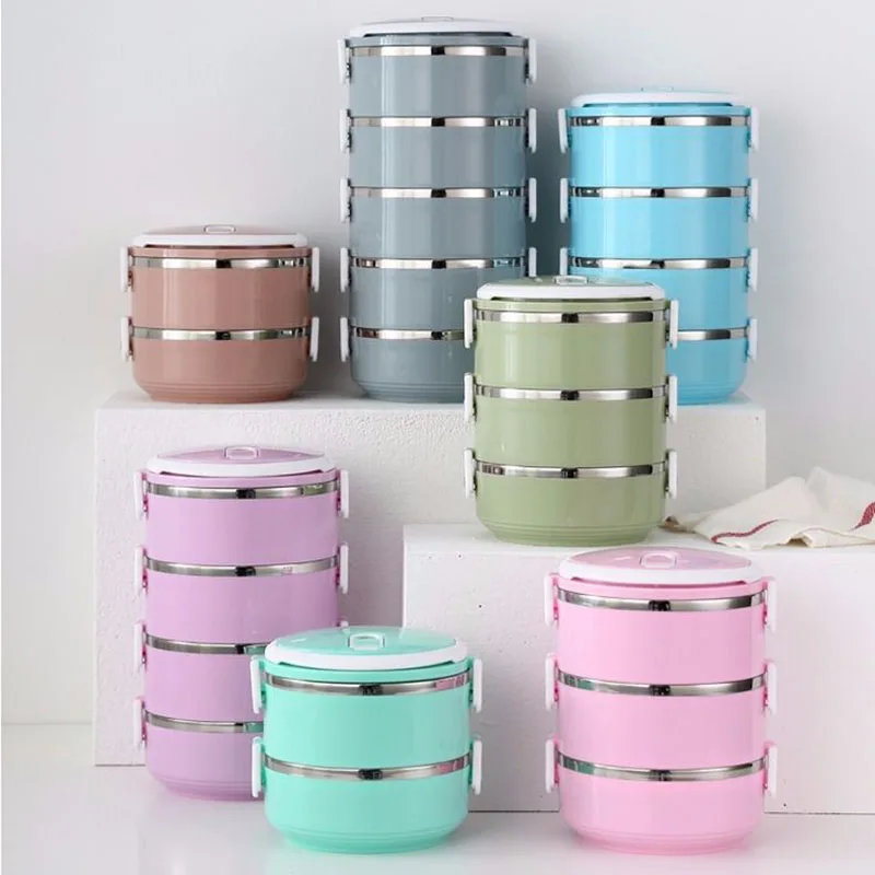 Многоуровневый Ланч бокс из нержавеющей стали с большой емкостью для сохранения