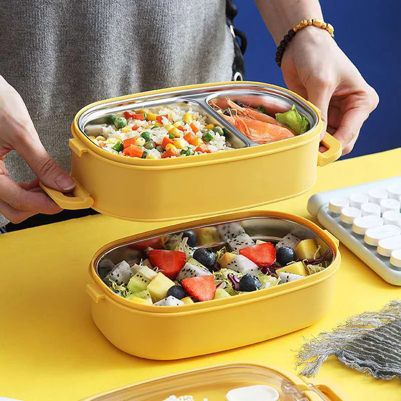 Multi-Layer Stainless Steel Insulated Lunch Box Student School Tableware Bento Food Container Storage Breakfast Boxes | Дом и сад