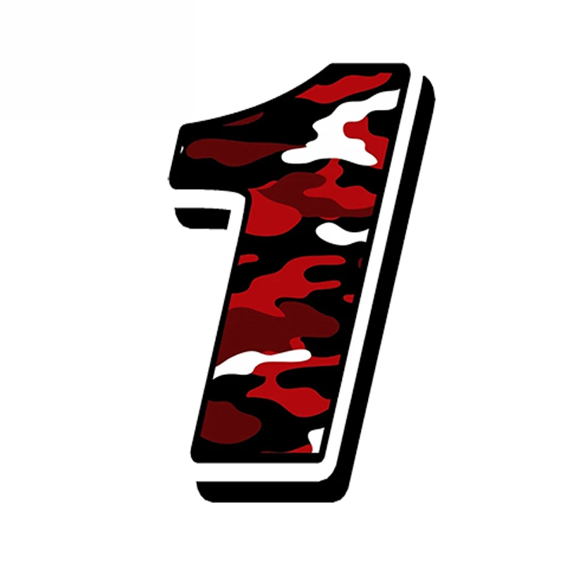 

Dawasaru Car Styling RACING NUMBERS VINYL CAMOUFLAGE RED CAR STICKERS MOTOCROSS AUTO BIKE ATV Waterproof Accessories 13cm*10cm
