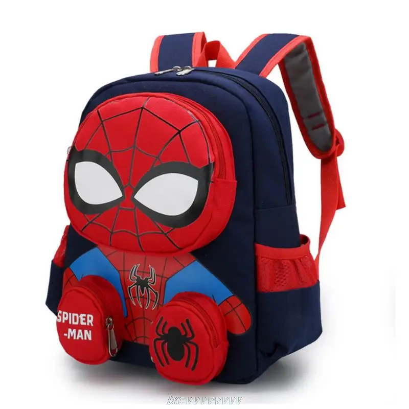 Фото Рюкзак с 3d-рисунком Человека-паука для детей школьный ранец супергероями