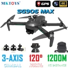 Профессиональный Квадрокоптер MKTOYS SG906 MAX с GPS, 4K, 3-осевой карданный подвес, камера обхода препятствий на 120 , FPV Бесщеточный Квадрокоптер