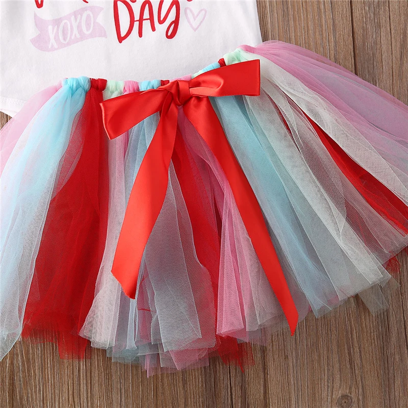 2020 мой первый день Святого Валентина одежда боди для маленьких девочек топы +