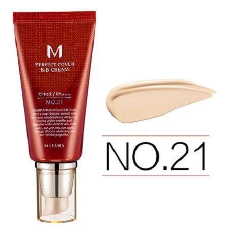 2 шт.-на веки идеальное прикрытие B.B крем SPF42/PA+++(No.21 или NO.23) 50 мл - Цвет: No.21 X 2