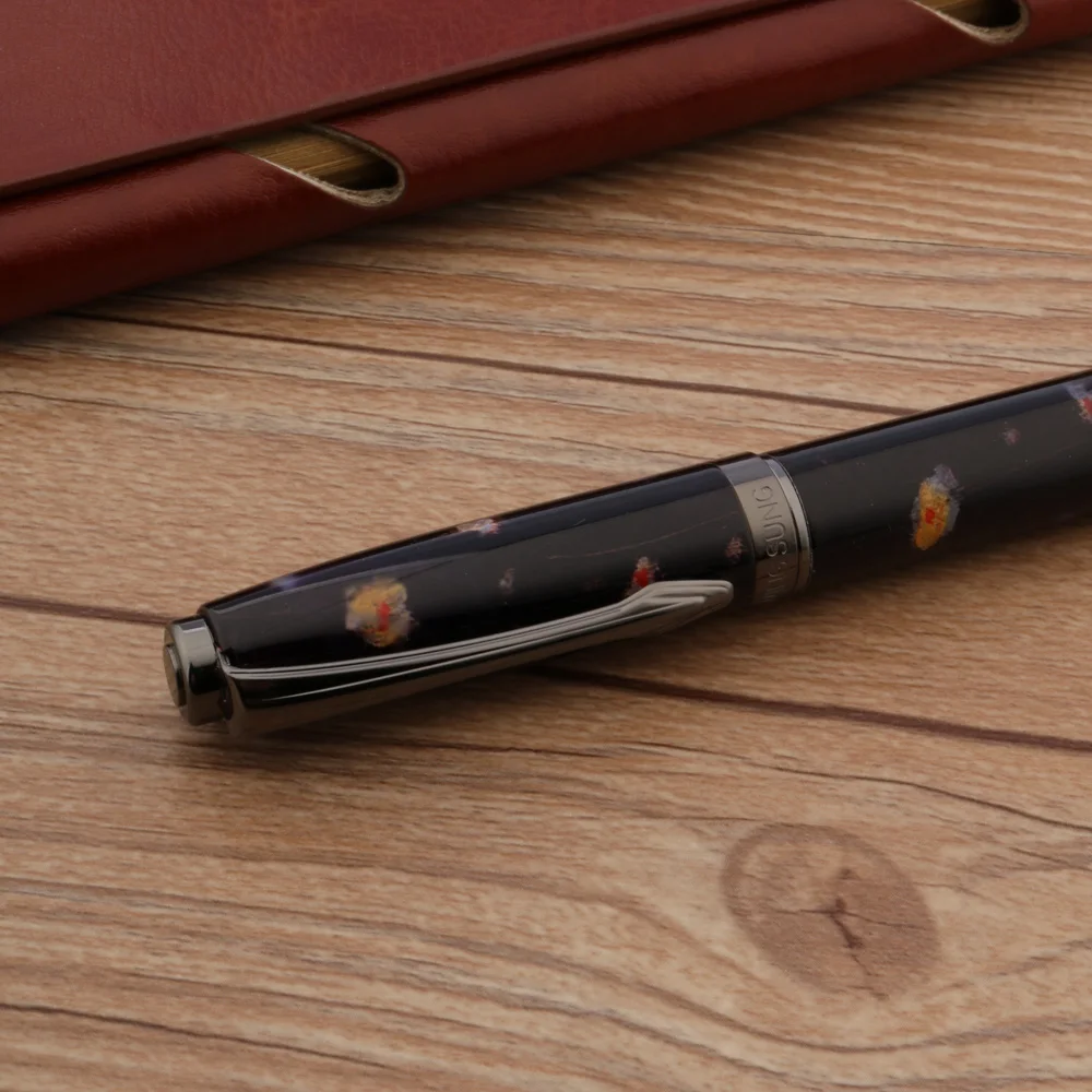 Роскошная металлическая перьевая ручка 07 пистолет серая черная Камелия