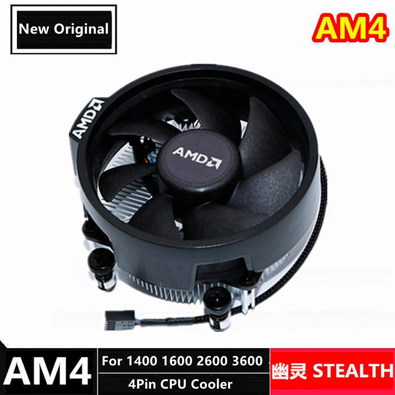 

New AMD R3 R5 AM4 Original Radiator Efficient AMD CPU Cooler Ghost STEALTH 2600 Original 4 Pin CPU Cooling Fan AM4 1400 3600