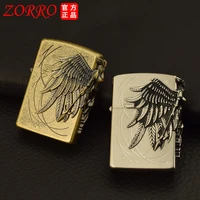 chinese brand zorro kerosene amazon goddess personality stamp metal brass creative retro lighter