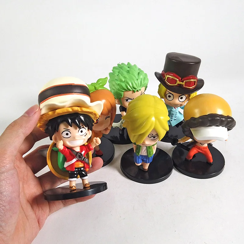 

One Piece Stampede Monkey D Luffy Trafalgar Law Roronoa Zoro Sanji Sabo Nami PVC Figures Toys Brinquedos 6pcs/set