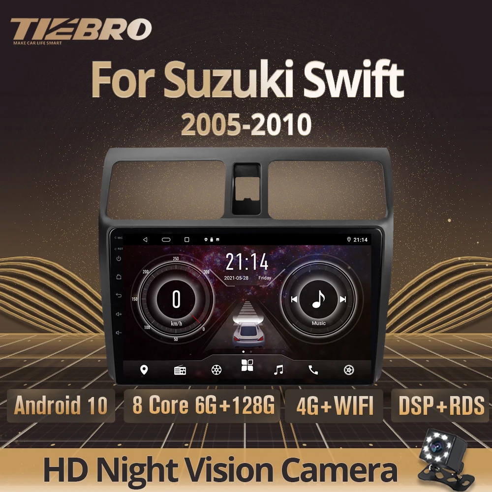

TIEBRO 2Din Android10.0 автомобиль радио для Suzuki Swift 2005-2010 GPS навигации стереофонический радиоприемник автомобиля авто радио мультимедиа плеер IGO