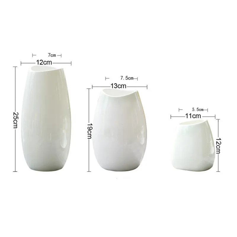 Скандинавская Минималистичная классическая ваза из белого фарфора керамические