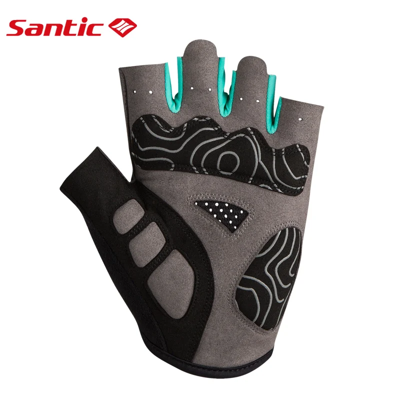 Santic мужские велосипедные короткие перчатки анти пилинг Антистатическая