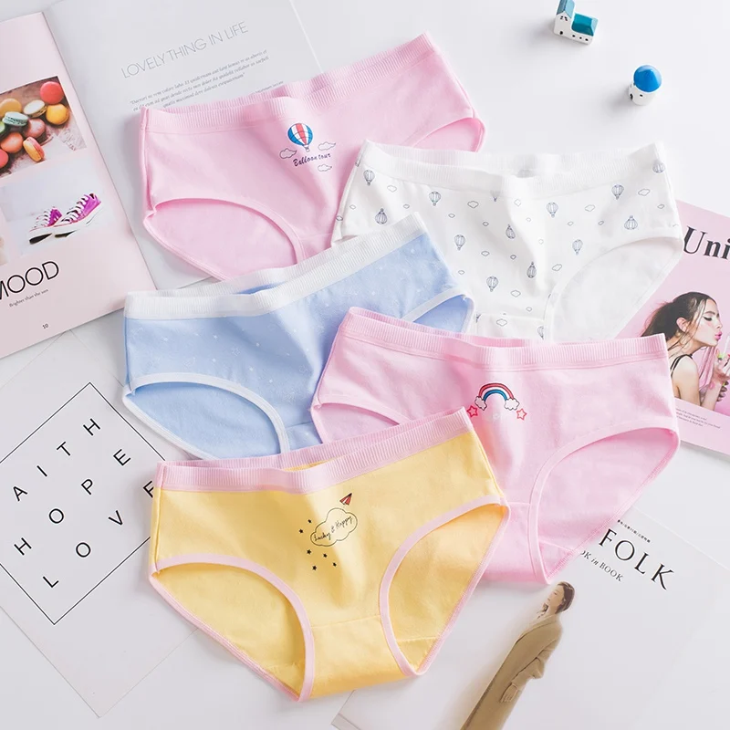 Новинка трусы для девочек подростков трусики с героями мультфильмов дышащие