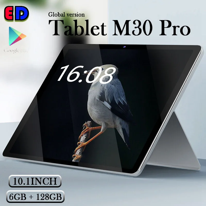 

2022 Fashion Android Tablet 10.1 Inch M30 Pro 6GB RAM 128GB ROM Tablets 10 Core GPS Daul SIM Call 4G Tablete PC Window Tablett