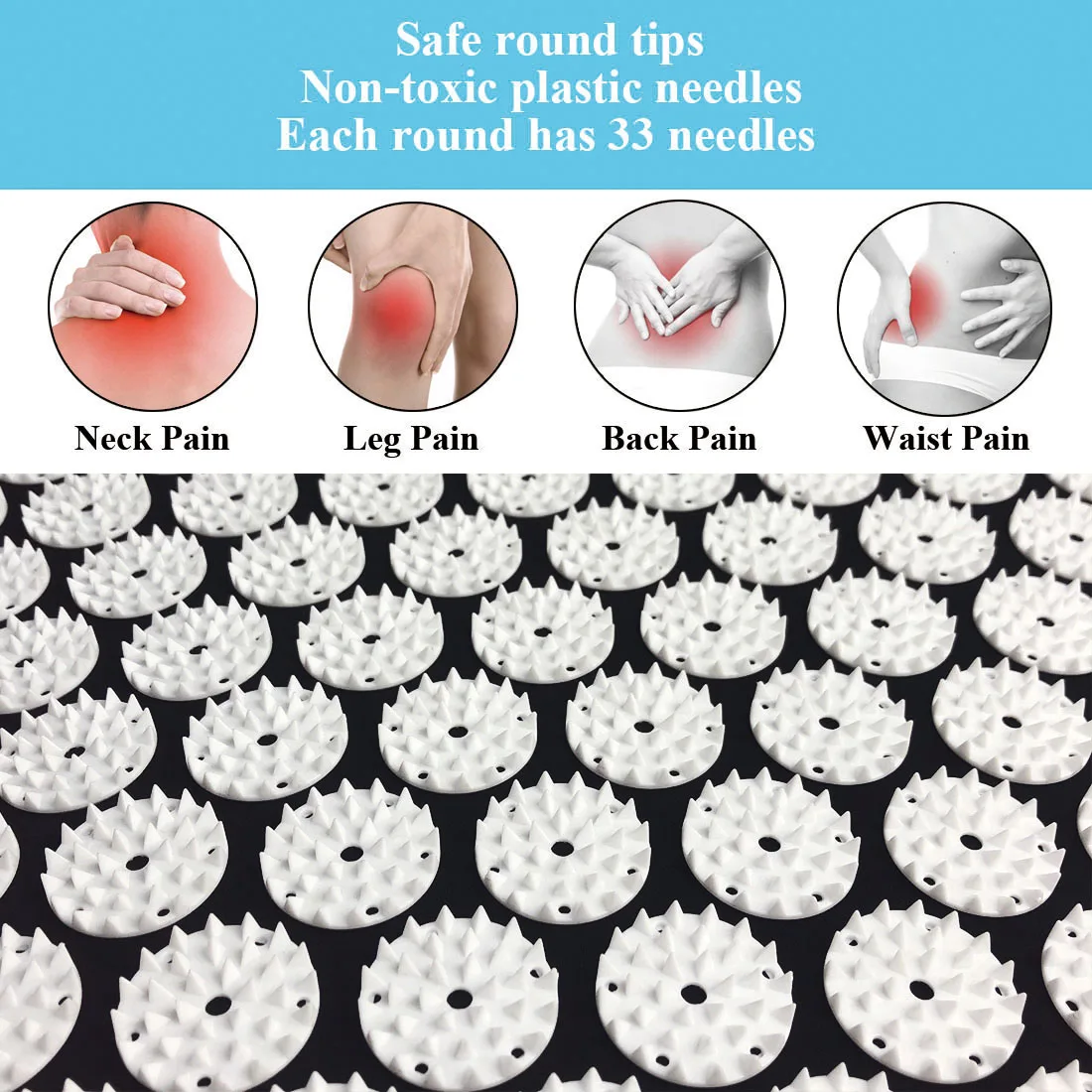 Массажные инструменты коврик и подушка для йоги набор снятия стресса боли в