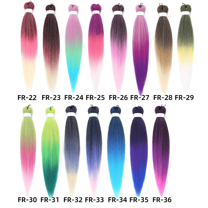 

Three Color Gradient Jumbo Braid Hair Extensions EZ Braid High Temperature Fiber Braids For Women