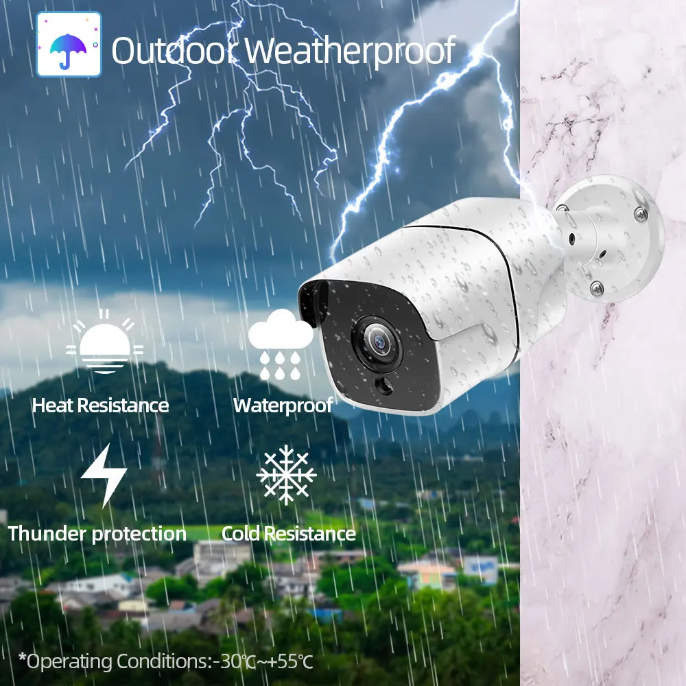 8MP IP Камера безопасности Системы 8CH DVR Kit охранного видеонаблюдения с 8 шт. AHD пуля