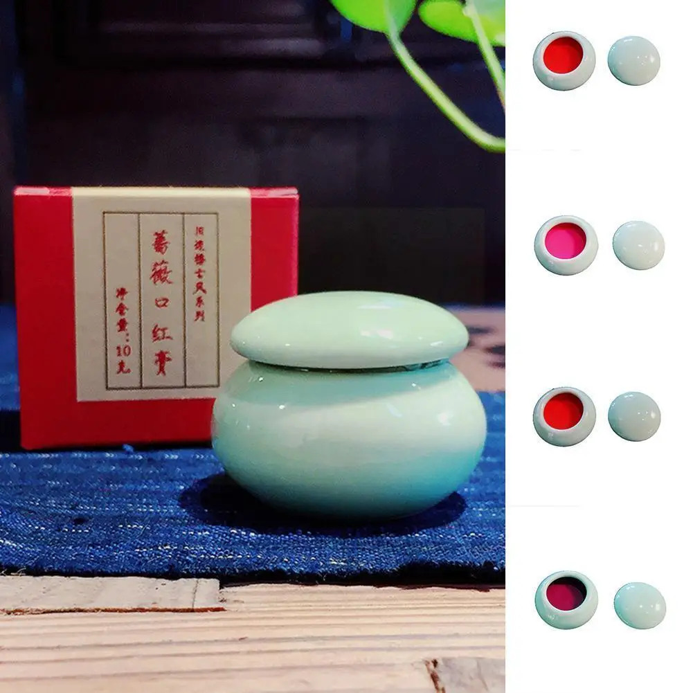 

10g Natural Rouge Long Lasting Blusher 3 In 1 Lipstick Rouge Box Ceramic Paste Powder Face Makeup Rouge M6T0