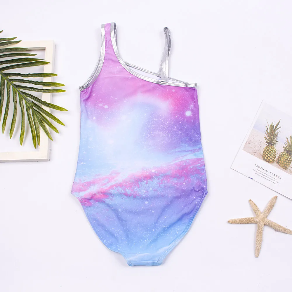 Женский слитный купальник с принтом купальники для девочек 2020 милый детский