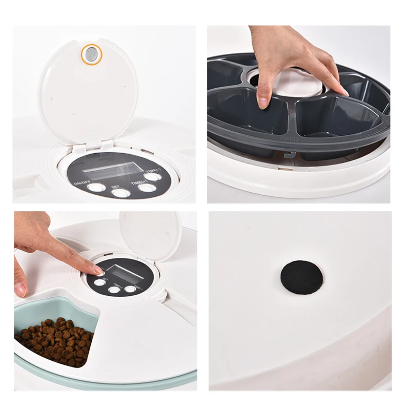 Автоматическая кормушка для домашних животных 6 лотков еды автоматическая сухой