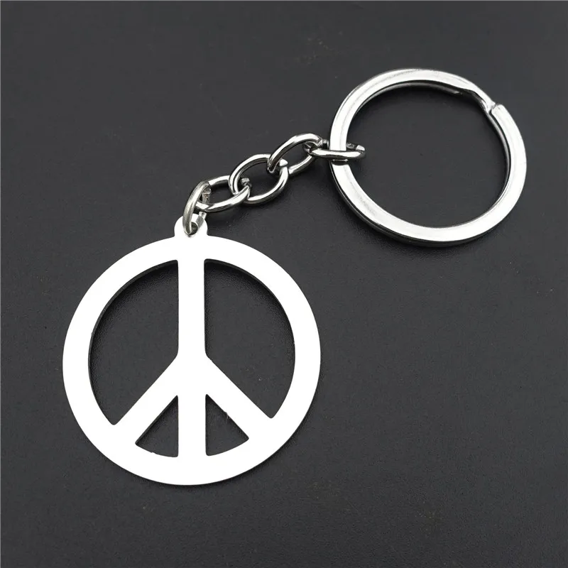 Брелок для ключей из нержавеющей стали с надписью Peace | Украшения и аксессуары