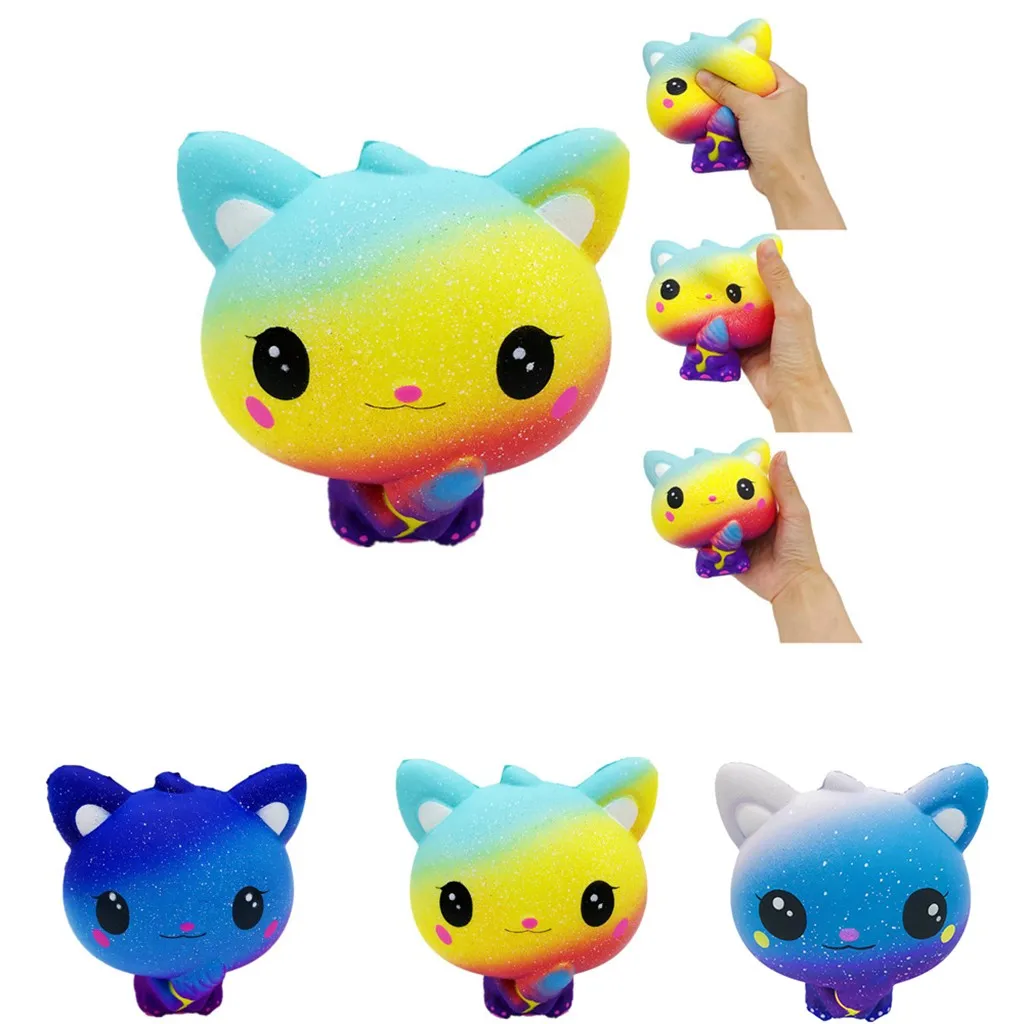 

Antistress Squishy Kawaii Colourful Galaxy Cat Kids Toys Scented Charm Slow Rising Squeeze Stress Reliever Toys for Children #40