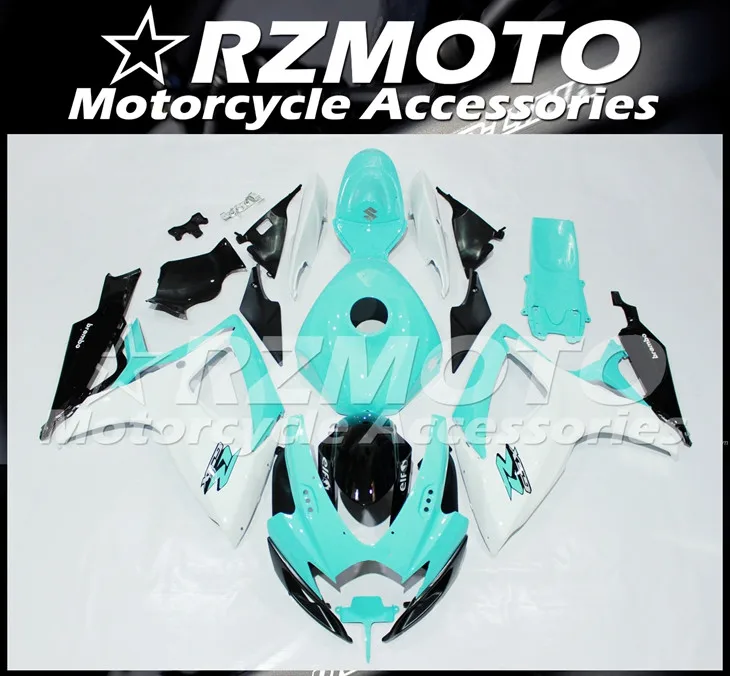 

New ABS whole Fairings kit Fit for Suzuki GSXR600 GSXR750 600 750 K6 K7 2006 2007 06 07 Bodywork set Full Tank cover sky blue