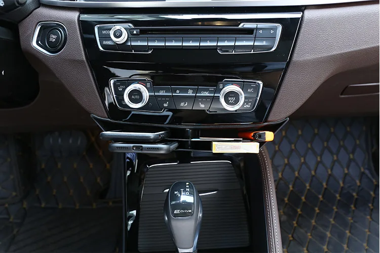 

New Phone Car Tray Plastic Center Console Storage Decorator Cover Box For BMW X1 F48 2016-2018 X2 F47 2018 Car Modification