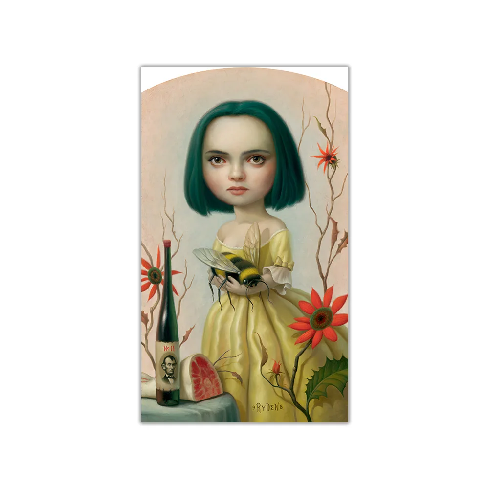 

Holover Mark Ryden"Christina Ricci"Modern Canvas Oil Painting Childish & Weird Pop Art Poster Unframed Home Decor Aesthetic