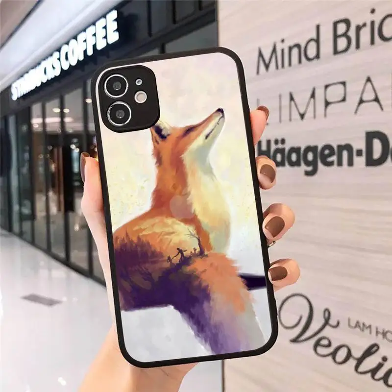 

Fox In Autumn forest animal Phone Case matte transparent For iphone 7 8 11 12 plus mini x xs xr pro max cover