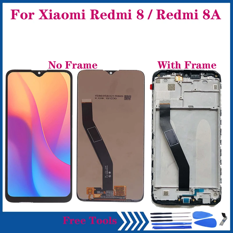 

Новый ЖК-дисплей 6,22 дюйма для xiaomi Redmi 8A, ЖК-дисплей с сенсорным экраном, дигитайзер в сборе для redmi 8, ЖК-дисплей с рамкой, запасные части
