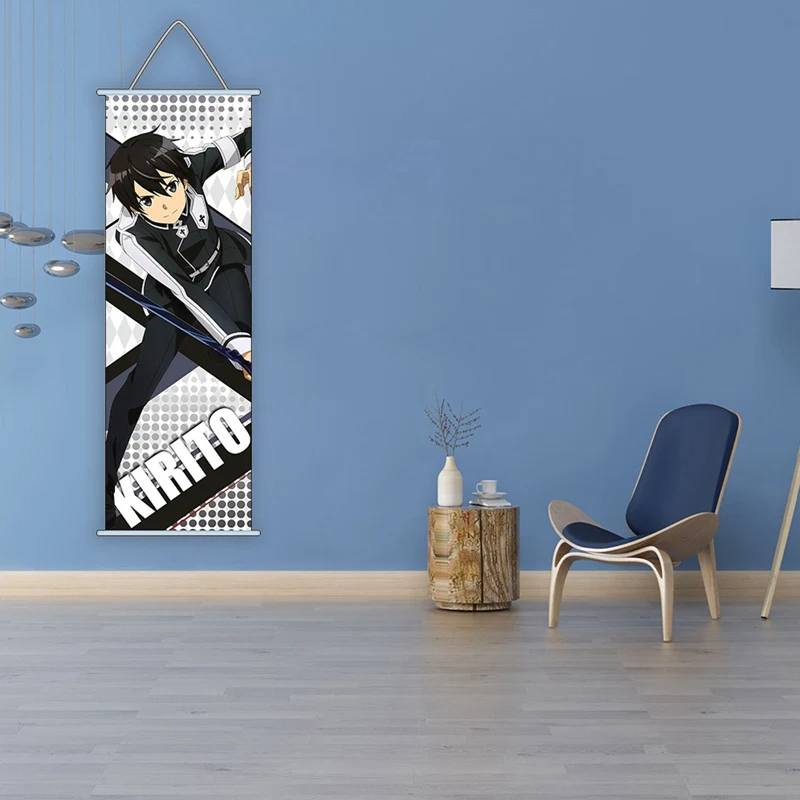 Меч искусство онлайн алинизация аниме плакат модульные шелковые картины