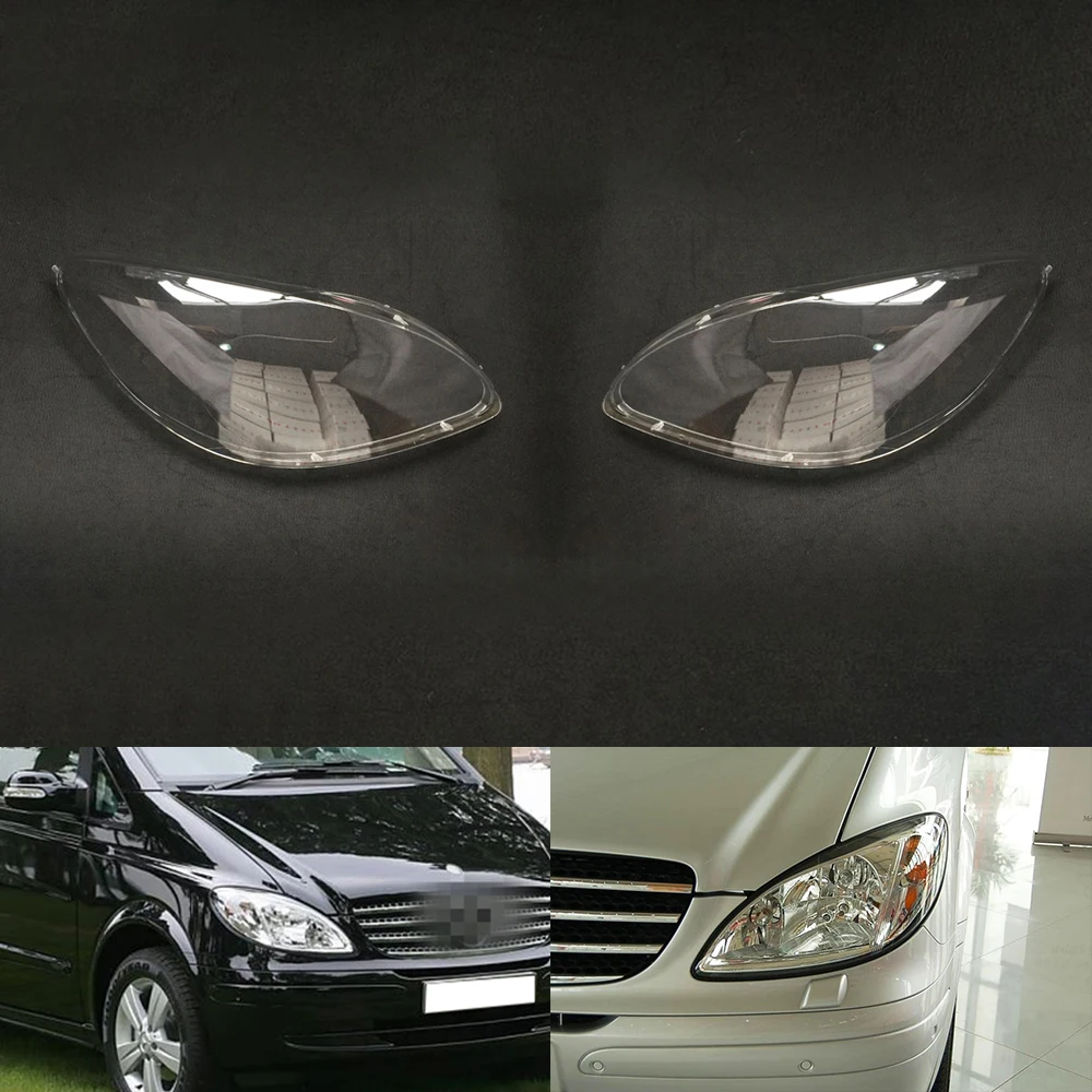 Для Mercedes-Benz Vito W639 2006 2007 2008 2009 автомобильные фары прозрачные линзы Авто оболочка Крышка - Цвет: Left and Right Side