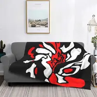 Red Black And White Decor Blanket Vintage Persian European Boho Plush Soft Flannel Fleece Throw Blankets For Bedding Bed Quilt