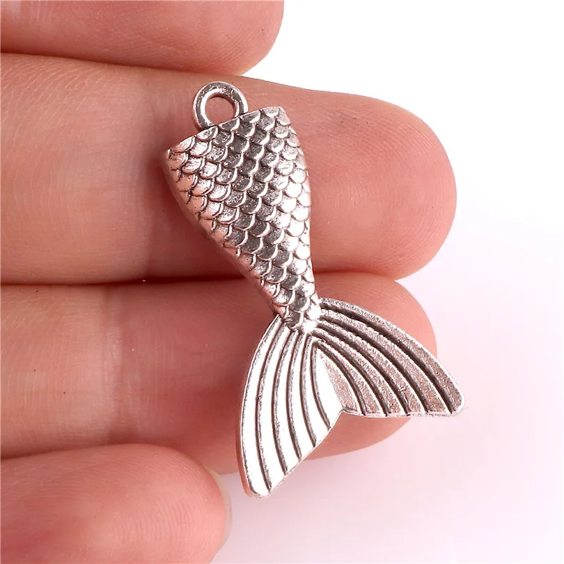 20 шт./лот новые недорогие Подвески в виде хвоста морского Кита для браслета