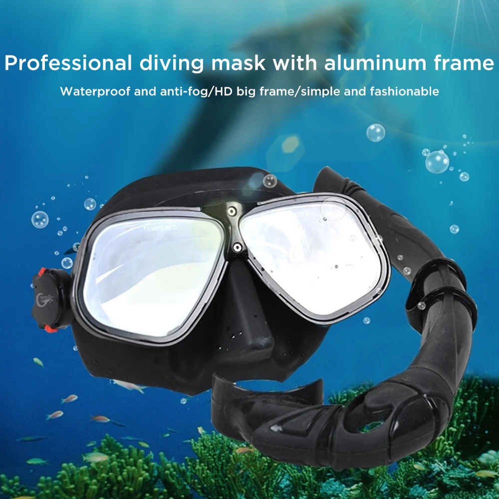

Snorkel Set Anti-Fog Shortsightedness Swimming Goggles Breathing Tube Full Dry Snorkel Equipment Swimming Accessories for Adult