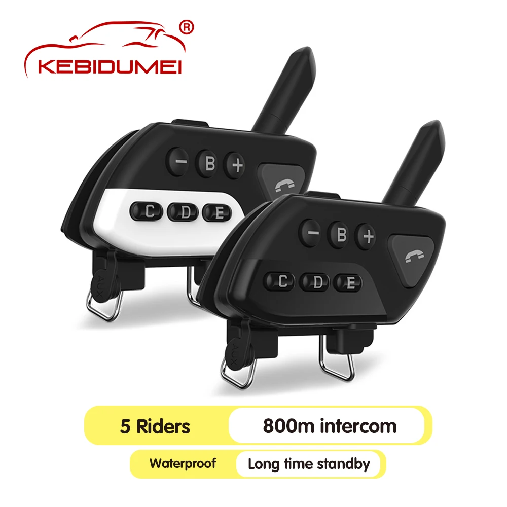 Гарнитура для мотоциклетного шлема Waterpoof M7 Bluetooth Интерком дуплексный + FM