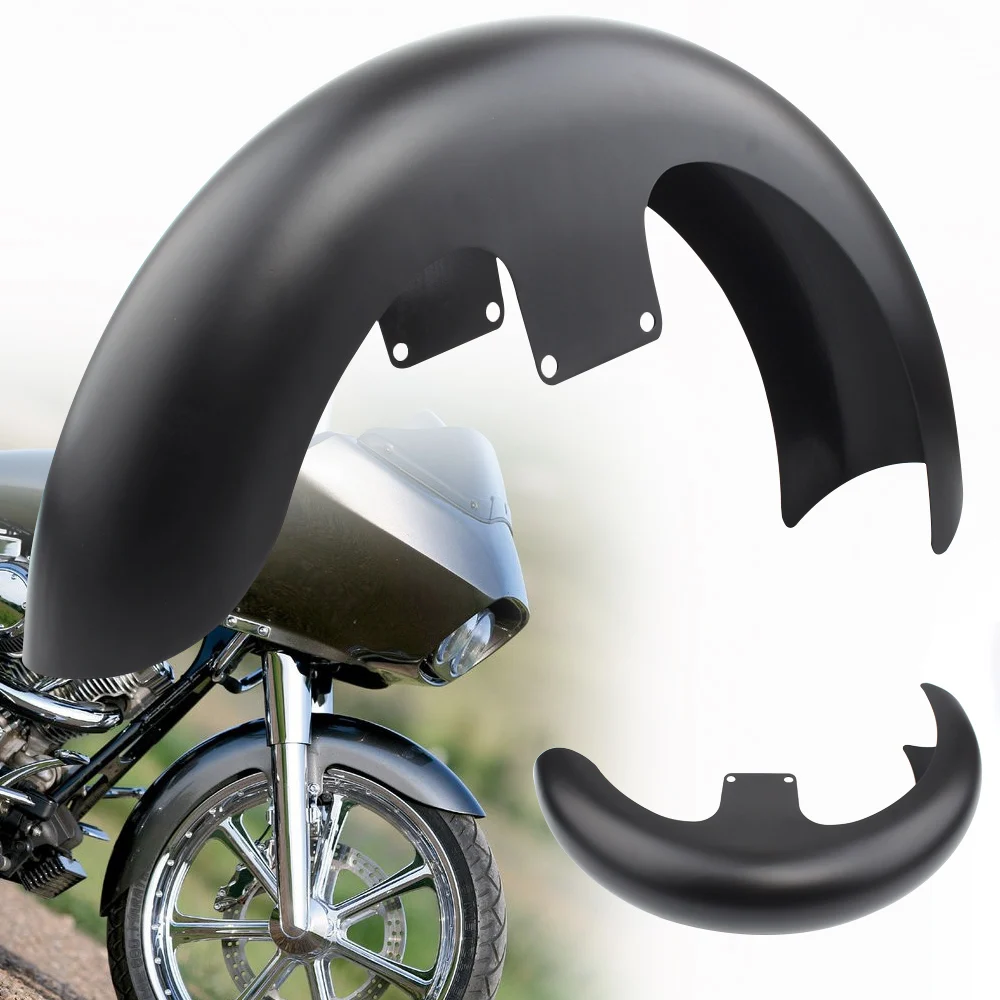 

Motorcycle 21" Wheel Wrap Front Fender Mudguard Matte Black For Harley Touring Street Glide Road King FLTR FLHT FLHR FLHX
