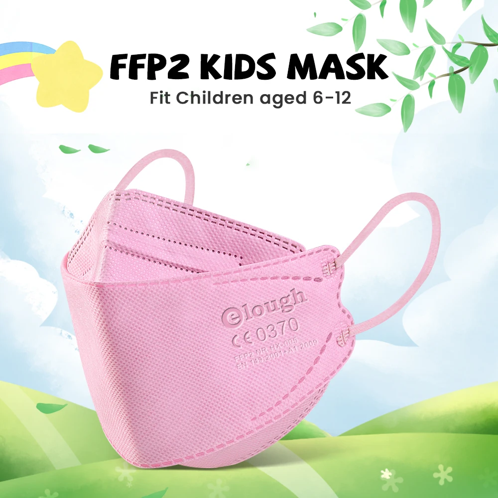 Elough Mascarillas FPP2 дети цветная рыба FFP2 KN95 маски 4 слоя многоразовая Корейская CE FFP2Mask FFP