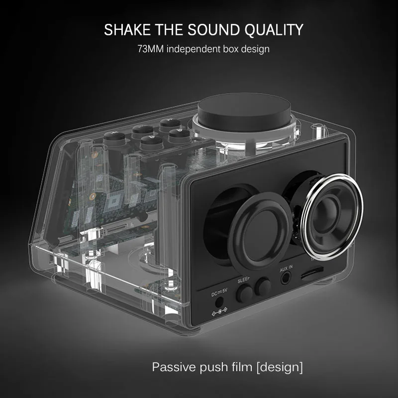 СВЕТОДИОДНЫЙ цифровой двойной будильник зеркальные часы беспроводной bluetooth