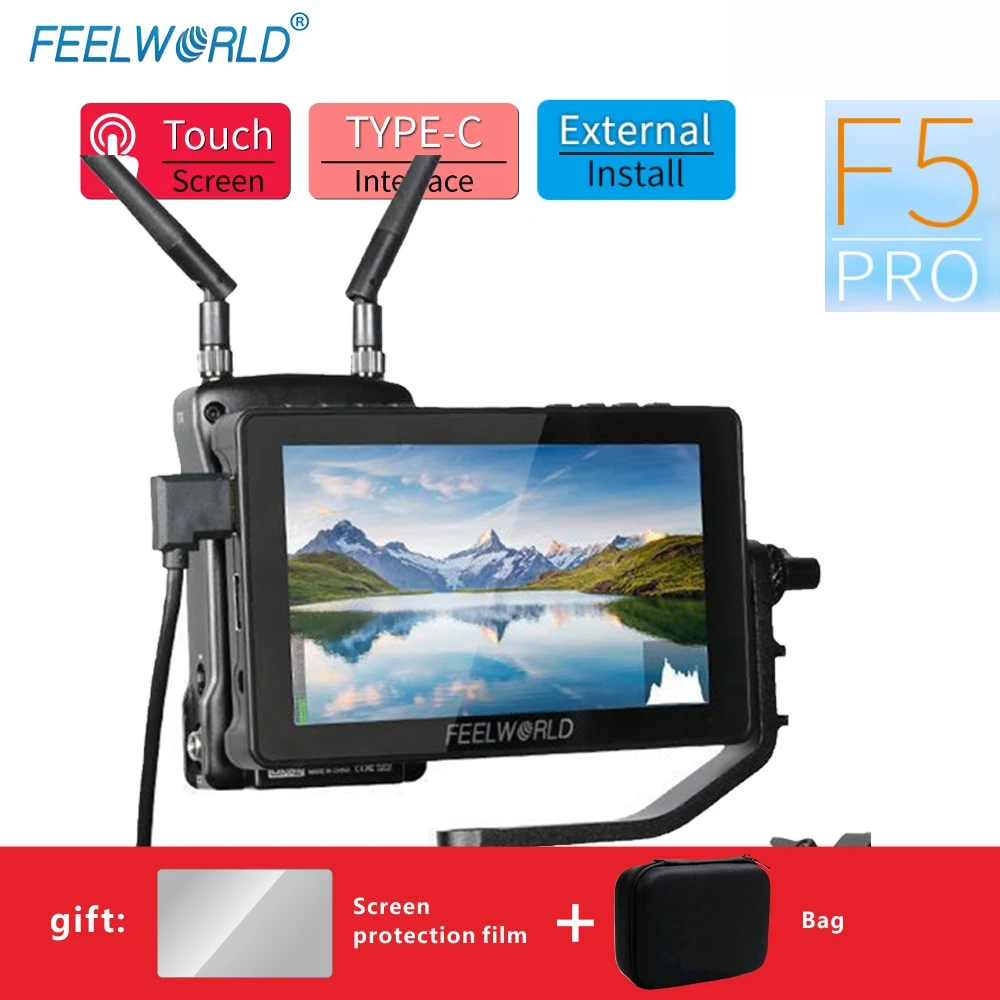 FEELWORLD F5 Pro V2 5 дюймов сенсорный экран Экран 3D LUT DSLR Камера полевой монитор Тип C HDMI