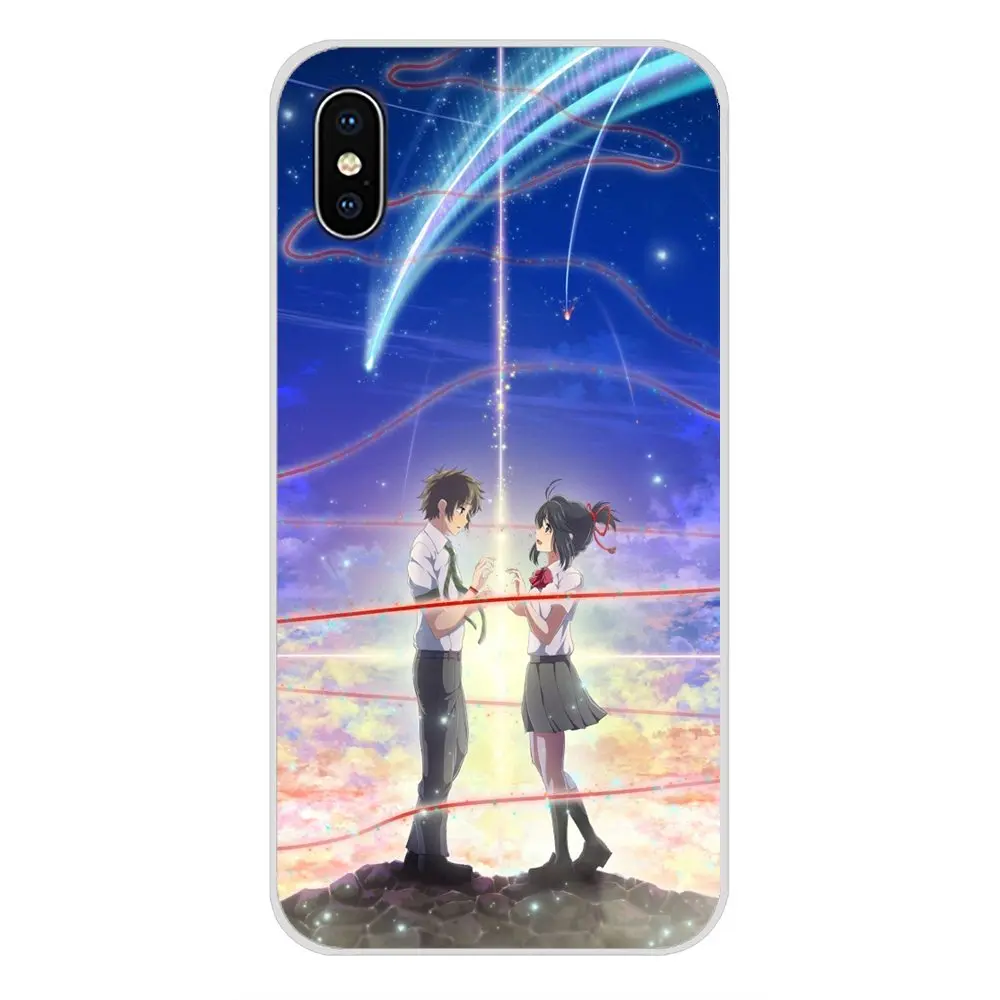 For Xiaomi Redmi Note 3 4 5 6 7 8 Pro Mi Max Mix 2 2S Pocophone F1 Silicone Cases Cover Japanese Anime Your Name Kimi no Na wa | Мобильные
