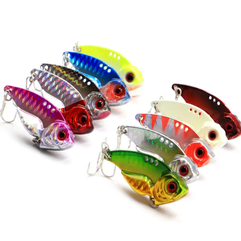7/10/15/20g 3D EyesMetal Vib лезвие Тонущая приманка вибрации искусственная наживка Vibe для бас-щуки ловля окуня 12 Цветов