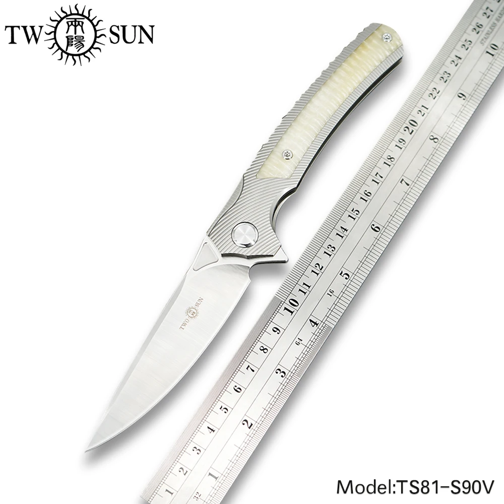 TWOSUN ножи S90V лезвие складной карманный нож тактический охотничий открытый