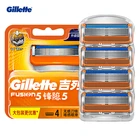 Лезвия для бритвы Gillette Fusion Power, сменные 5-слойные лезвия для Мужской бритвы